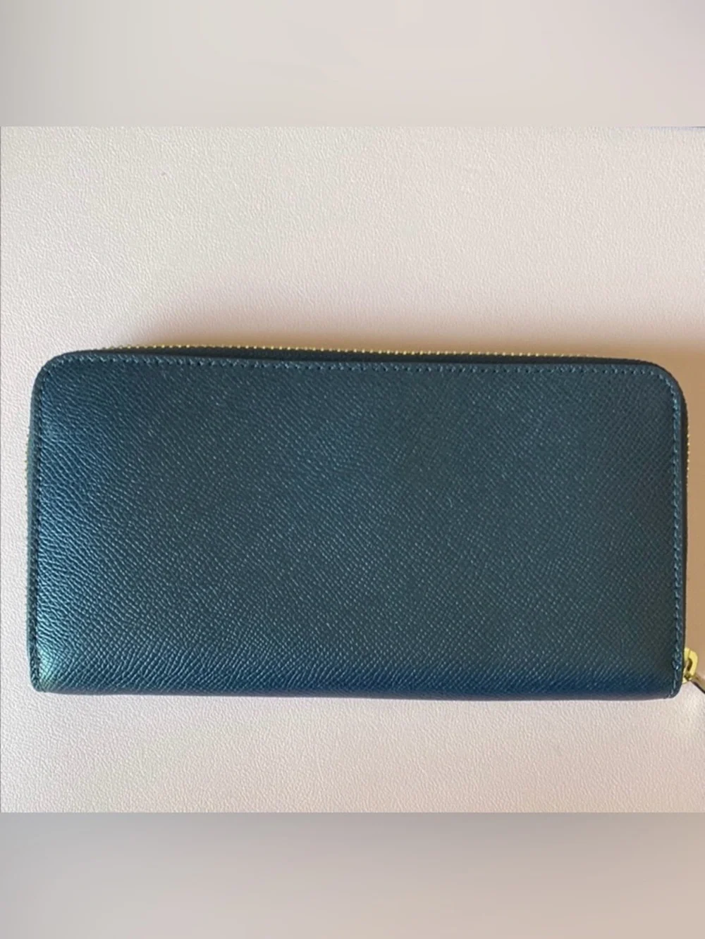 COACH Midnight Blue Leather Wallet.